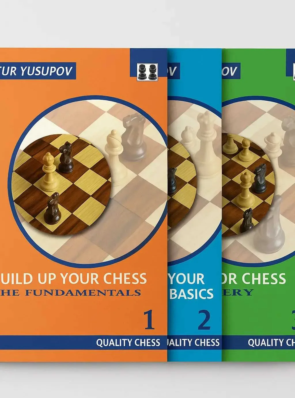 مجموعه آموزشی شطرنج "Build Up Your Chess" شامل ۳ جلد آموزشی و فایل‌های PGN تمرینی برای مبتدی تا پیشرفته – ارتقای مهارت‌های تاکتیکی، استراتژیک و پوزیسیونی بازیکنان شطرنج