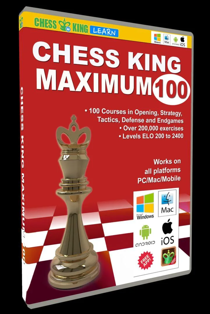 آیکون Chess King همراه با نوشته “Maximum 100 v2.3.0 APK – آپدیت خودکار تا نسخه 5.2.2”
