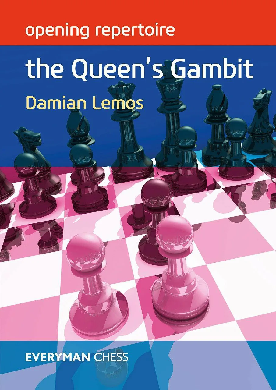 کاور کتاب Opening Repertoire: The Queen's Gambit اثر استاد بین‌المللی Damian Lemos شامل تحلیل کامل رپرتوار گامبی وزیر برای بازیکنان شطرنج متوسط تا پیشرفته