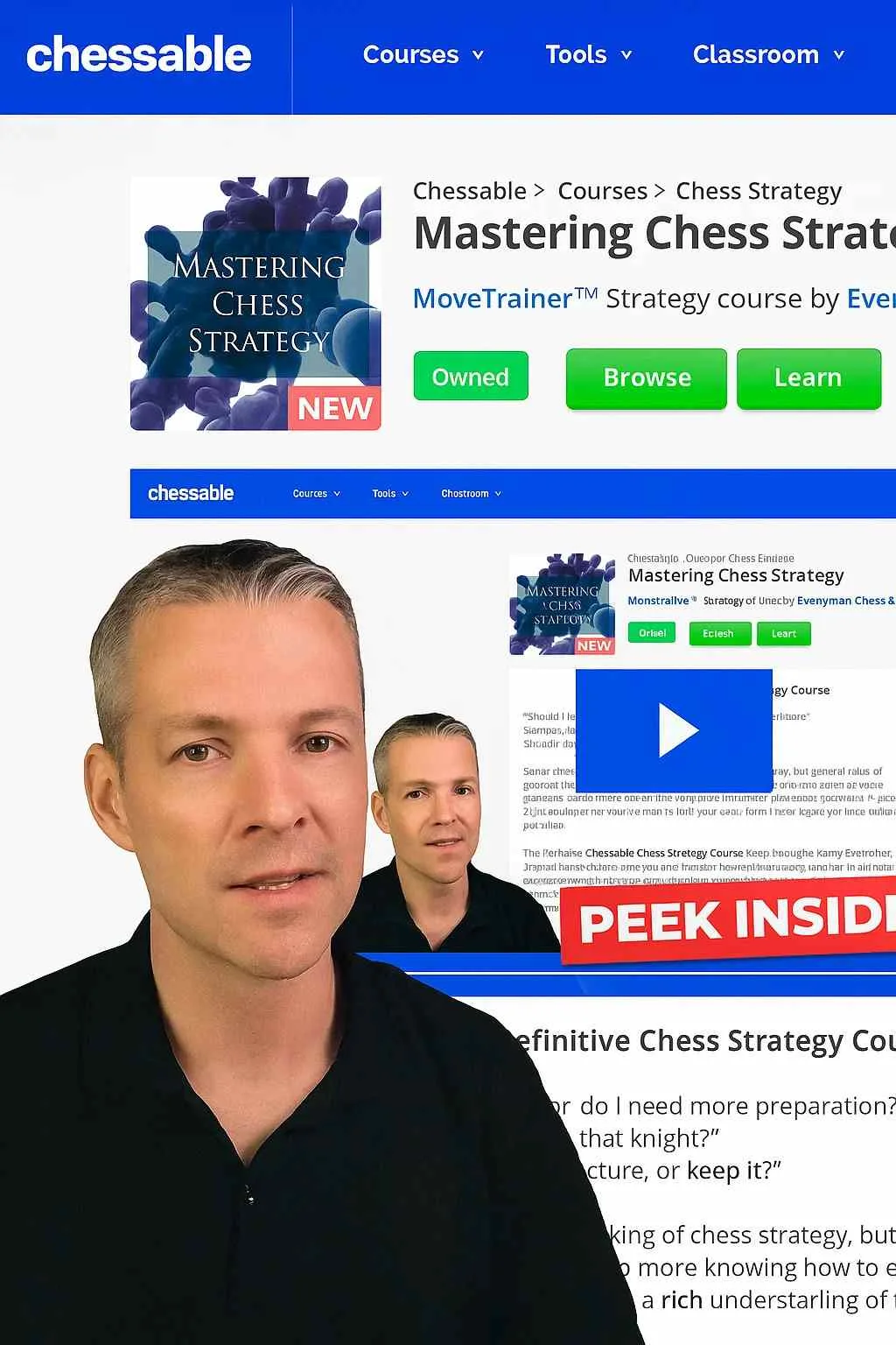 تصویر دوره Mastering Chess Strategy از استاد بزرگ سوئدی Johan Hellsten، آموزش جامع استراتژی‌های حرفه‌ای شطرنج برای بازیکنان متوسط تا پیشرفته
