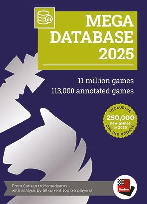 دانلود Mega Database 2025، جدیدترین و کامل‌ترین دیتابیس شطرنج با بیش از 11 میلیون بازی حرفه‌ای و آپدیت هفتگی. قابل استفاده در ChessBase 18، Fritz 20 و نرم‌افزارهای تحلیل شطرنج. بهترین انتخاب برای بازیکنان حرفه‌ای و مربیان.